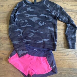 Athleta girl bundle shorts & sweatshirt size 7